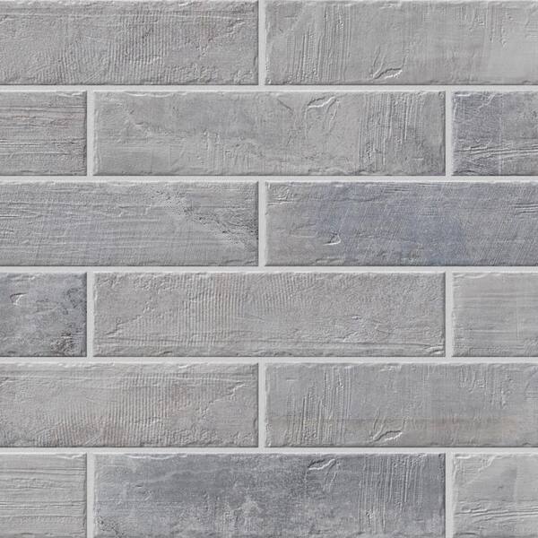 GAYAFORES Brickbold 13 in. x 3 in. Grey Glazed Porcelain Floor and Wall Tile (13.35 sq. ft. / case)