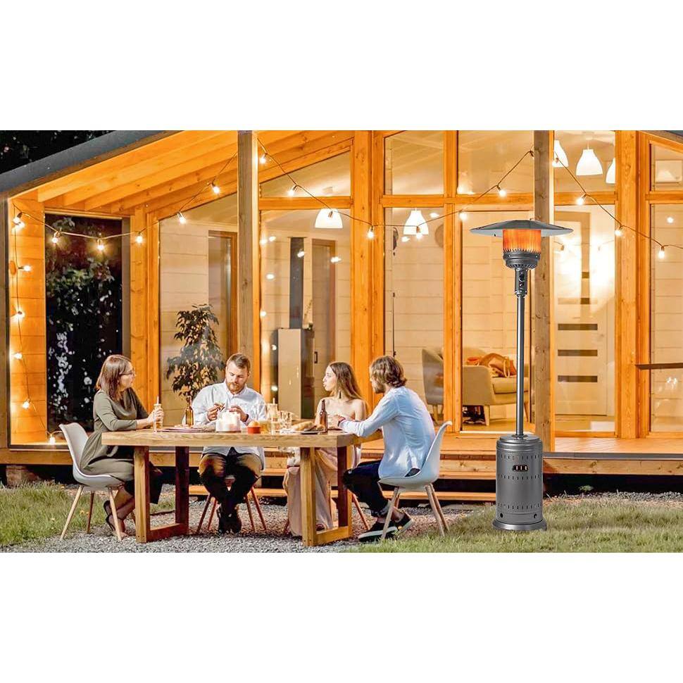 Hammered Platinum 33" x 33" Powder Coated Propane Patio Heater