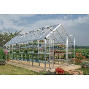 Snap and Grow 8 ft. x 20 ft. Silver/Clear DIY Greenhouse Kit