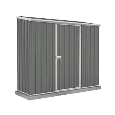 Space Saver 7 ft. W x 2.5 ft. D. Galvanized Metal Lean-to Shed with swinging door (18.9 sq. ft. )