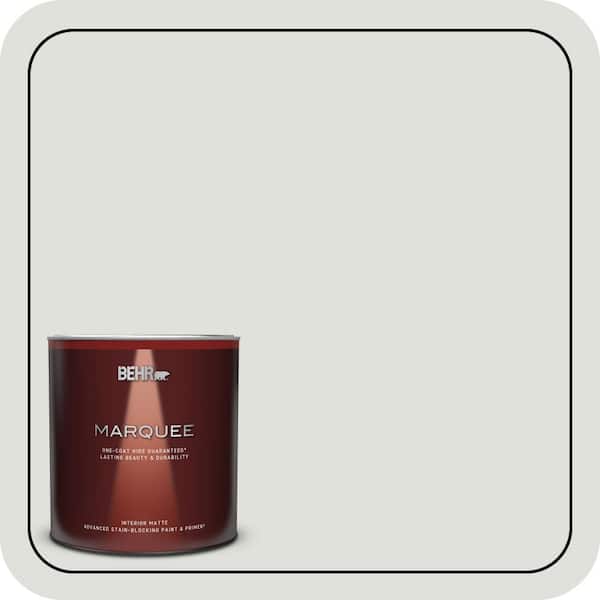 BEHR MARQUEE 1 qt. #MQ3-45 Looking Glass One-Coat Hide Matte Interior Paint & Primer