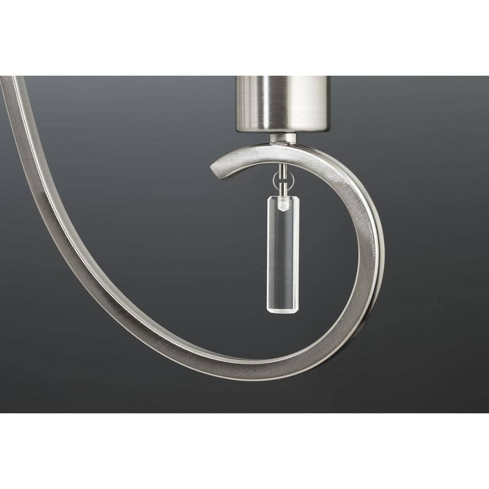 Brushed Nickel 5-Light Chandelier with Sheer Mylar Shade