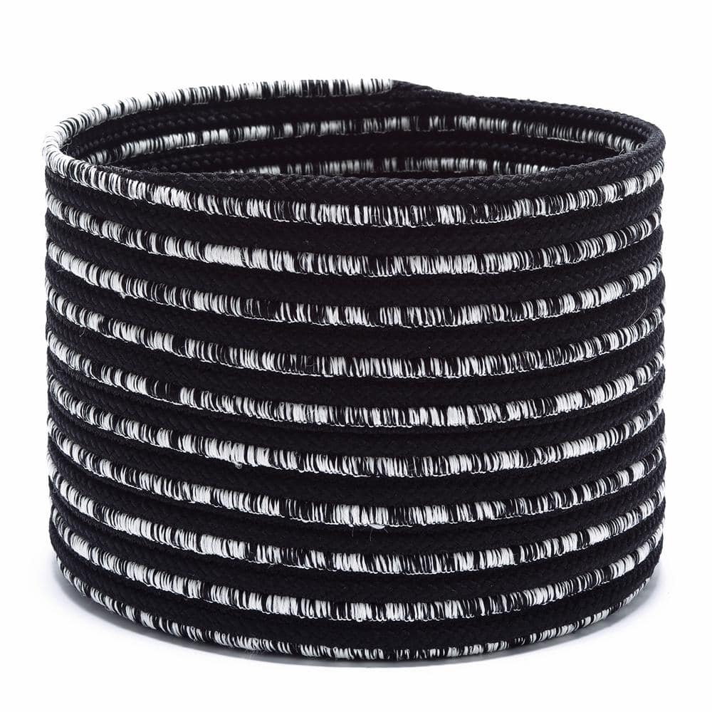 Havana 19 in. x 19 in. x 15 in. Round Polypropylene Basket in Black