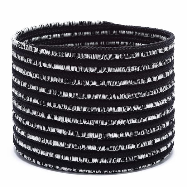 Colonial Mills Havana 19 in. x 19 in. x 15 in. Round Polypropylene Basket in Black
