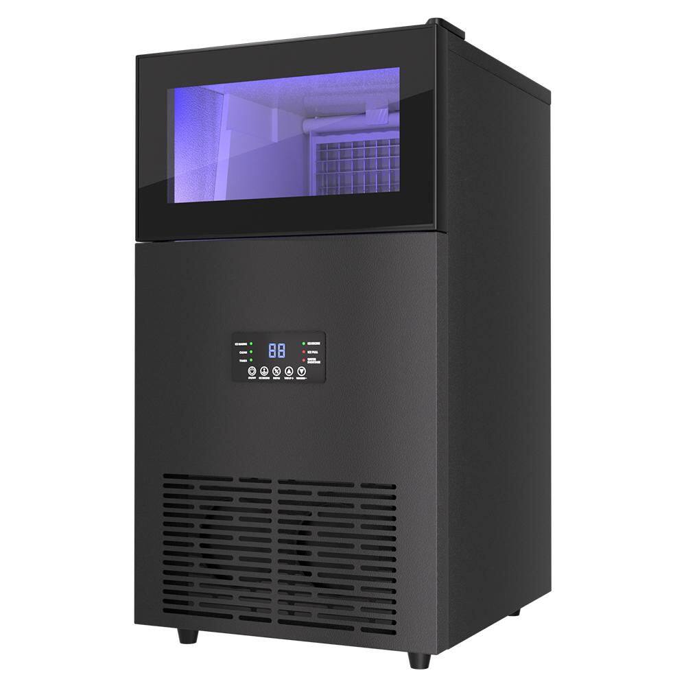 15 in. 160lb. Freestanding/Built-In Full Size Cubes Commercial Ice Maker Machine in Black Stainless Steel with 35lb. Bin price history on PriceWatchPro