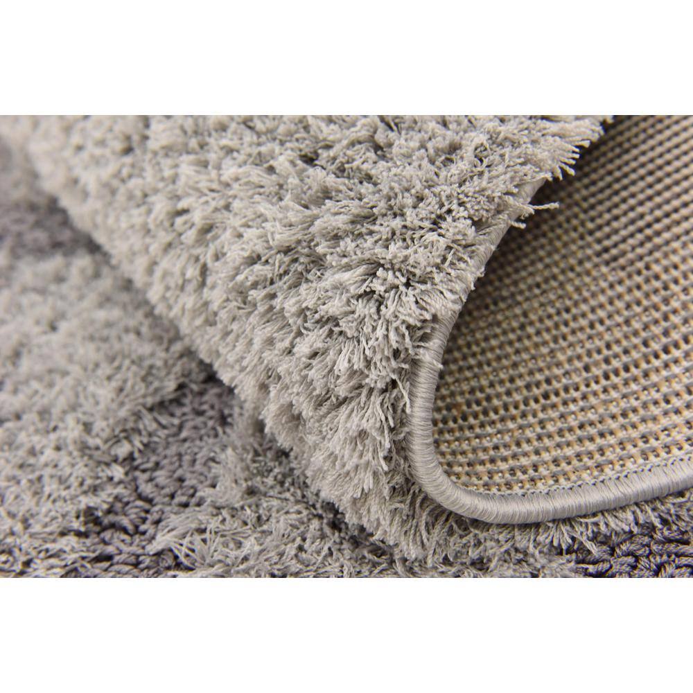 Gray Floral Shag 8' x 10' Synthetic Area Rug