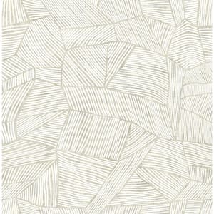 Zen Garden Brown Cream Peel and Stick Wallpaper Sample