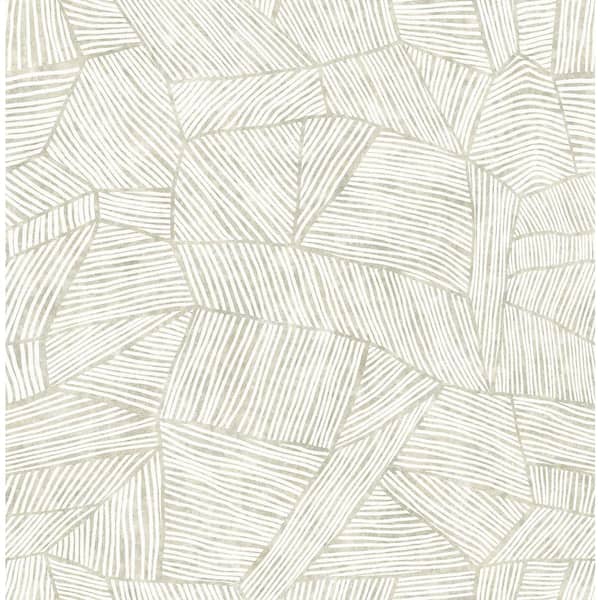NuWallpaper Zen Garden Brown Cream Peel and Stick Wallpaper Sample
