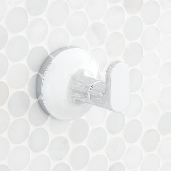 SIGNATURE HARDWARE Lentz J-Hook Robe/Towel Hook in Chrome