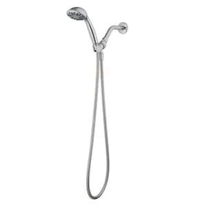 1-Spray 3.3 in. Single Wall Mount Handheld Shower Head in Chrome