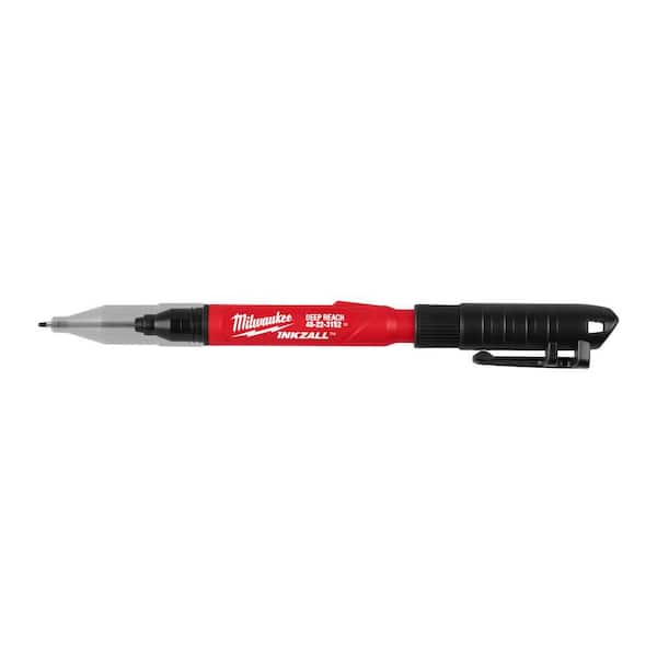 Milwaukee INKZALL 2-in-1 Deep Reach Ultra Fine Point Black Jobsite