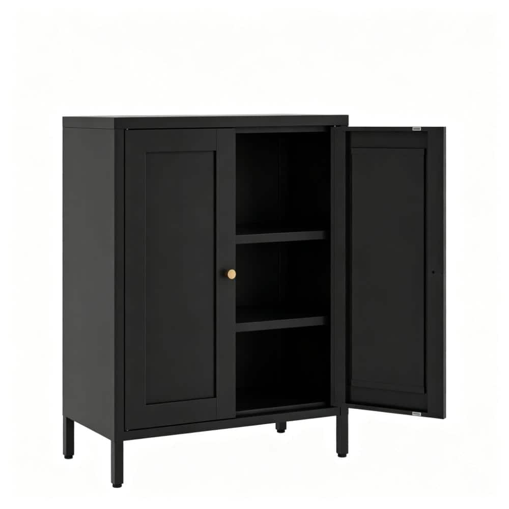 23.6 in. W x 31.5 in. H Rectangular Wood 3-Tier Medicine Cabinet without Mirror in Black for Entryway price history on PriceWatchPro