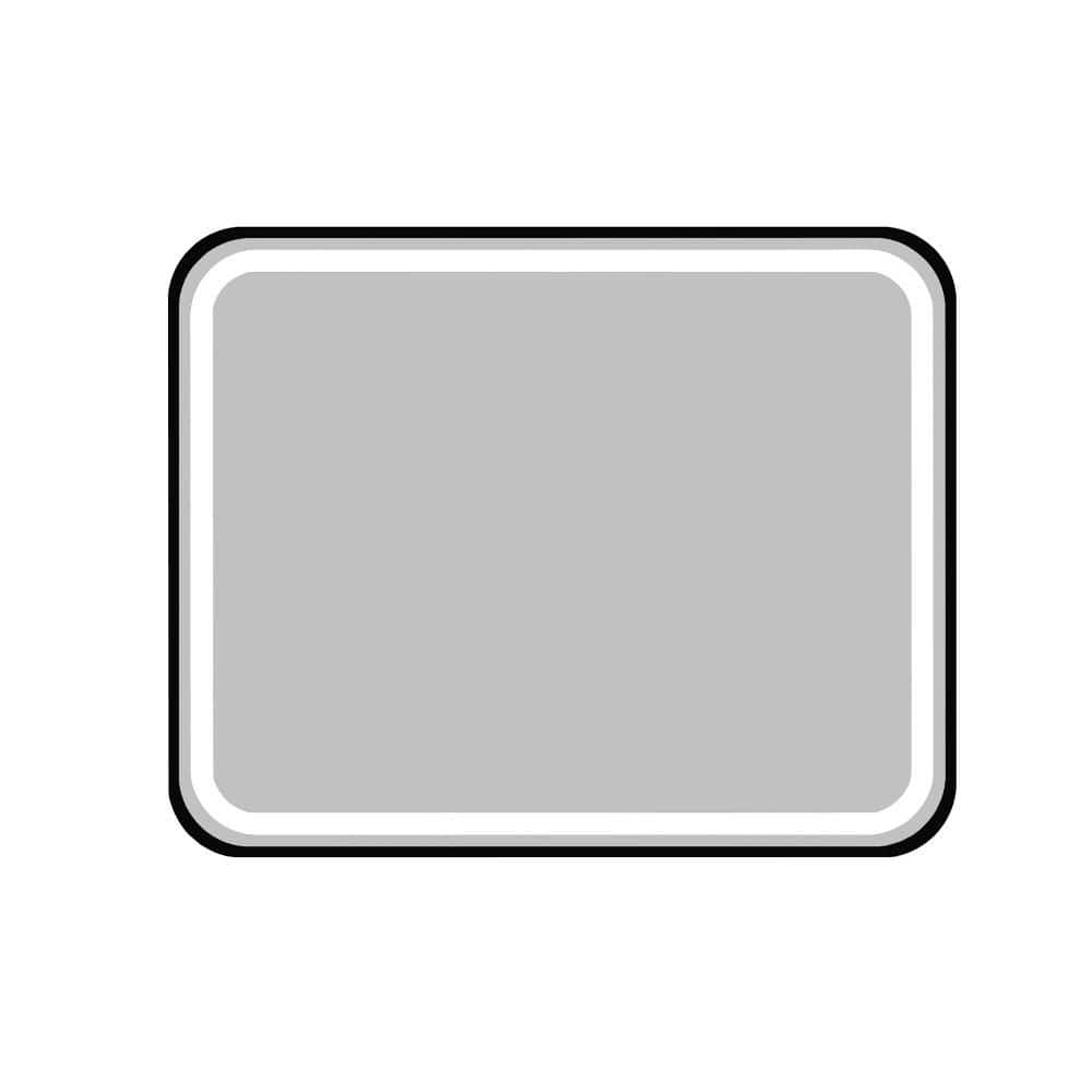 Black 40 in W x 32 in. H Farmhose Rectangle Glass Framed Mirror Wall Mirror
