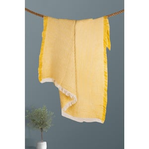 Eros Mustard Throw Blanket, 50 x 60