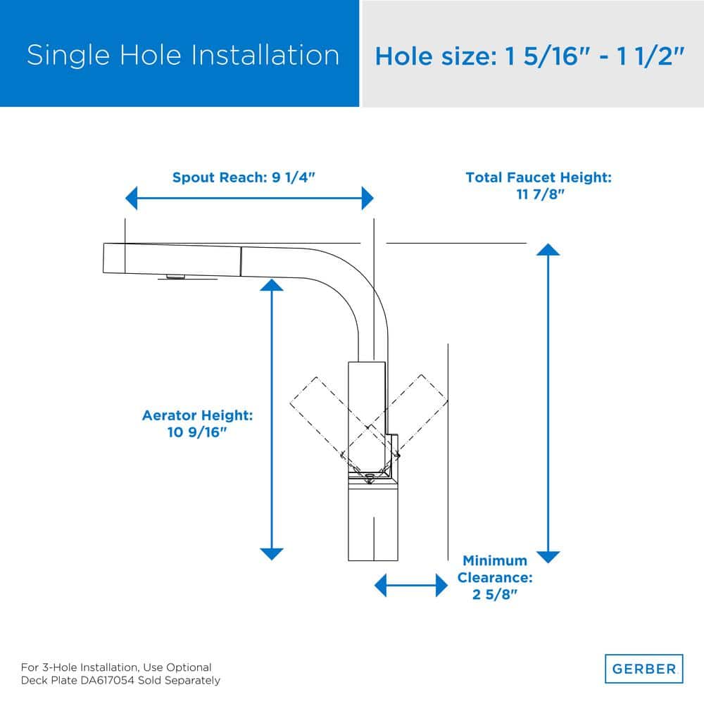 Stainless Steel Single Handle Pull-Out Kitchen Faucet
