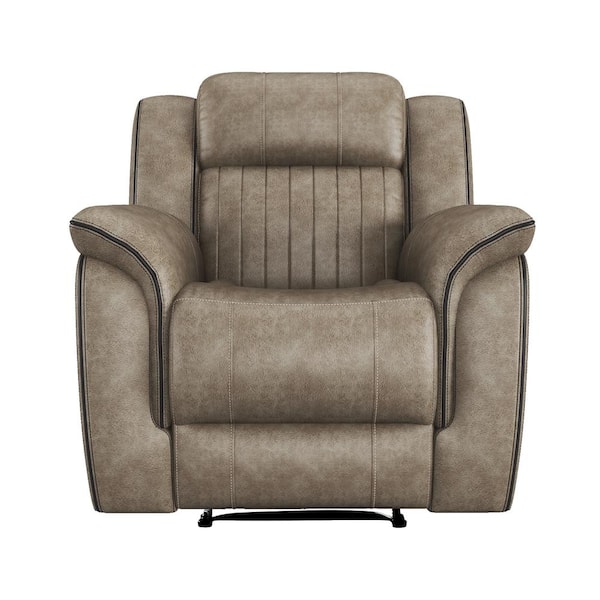 EVERGLADE HOME Morelia Sandy Brown Microfiber Arm Chair