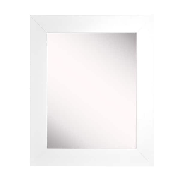 Unbranded Large Rectangle Satin White Modern Mirror (48 in. H x 36 in. W)
