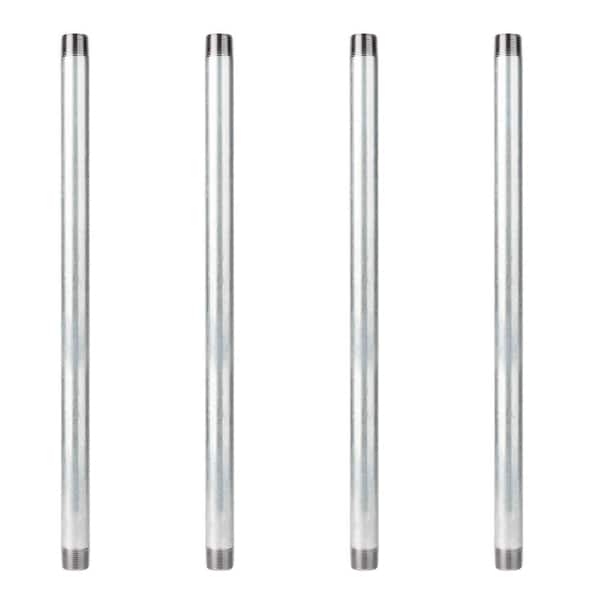 PIPE DECOR 1 in. x 2 ft. Galvanized Steel Pipe (4-Pack)