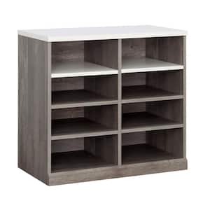 HomeVisions Mystic Oak Open Storage Cabinet