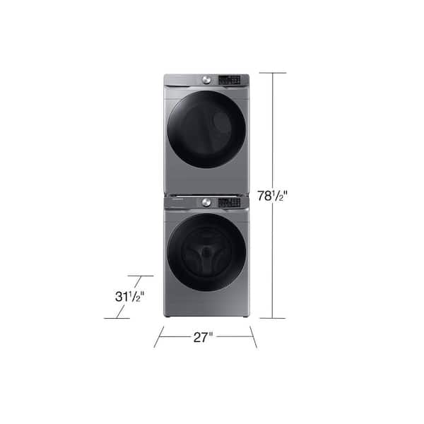 7.5 cu. ft. Smart Vented Gas Dryer in Platinum with Steam Sanitize+