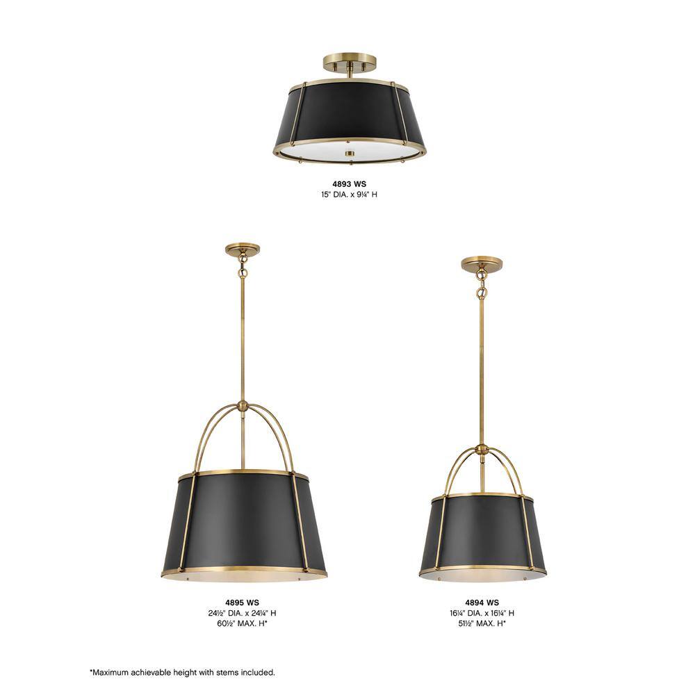 Elegant Warm Brass LED Drum Pendant with Adjustable Height