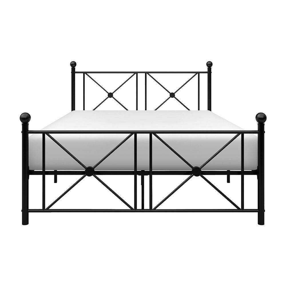 Kari Black Metal Frame Full Platform Bed 2047FBK-1 - The Home Depot