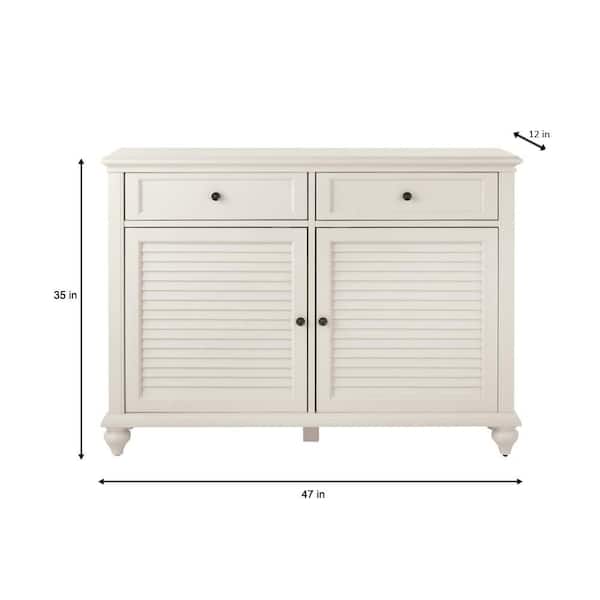 Hamilton 47 in. Off-White Wood Console Table with Drawers