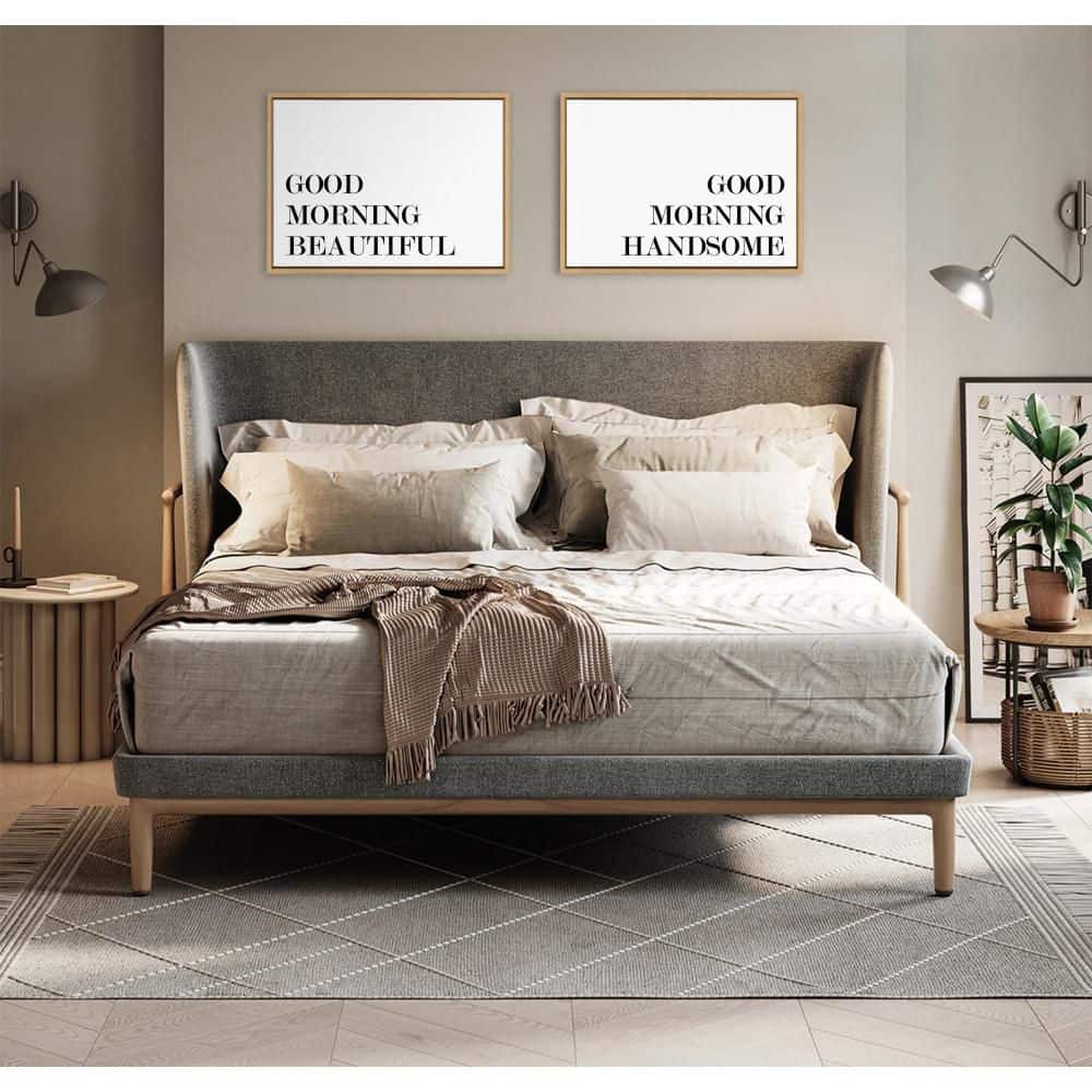 Sylvie "Good Morning" by Maggie Price of Hunt and Gather Goods 2-Piece Natural Framed Art Print Set 24 in. x 18 in.