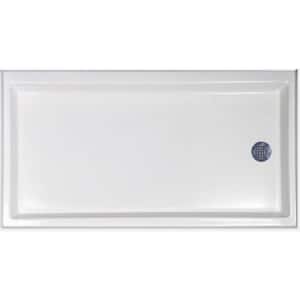 60 in. x 32 in. Single Threshold Shower Base with Right-Hand Drain in White