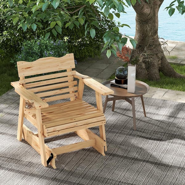 Outdoor wooden glider store chair