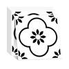 Vsmile Floral Black and White Peel and Stick Wall Tiles 11.8 in. x 11.8 in. PVC Wall Backsplash (10-Pack, Cover 9.6 sq. ft. ) HD592ZBH-FZ030