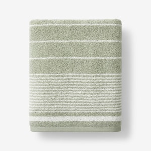 Company Cotton Plush Spa Stripe Willow Cotton Single Bath Towel