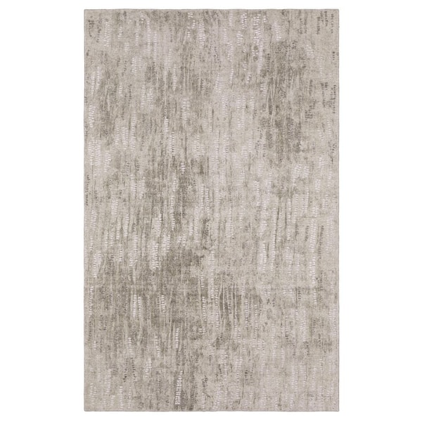 Cadence Beige/Brown 9 ft. x 12 ft. Distressed Abstract Wool-Viscose Hand-Loomed Indoor Area Rug