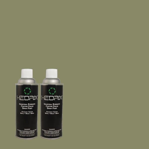Hedrix 11 oz. Match of MQ6-16 Gazebo Green Gloss Custom Spray Paint (8-Pack)