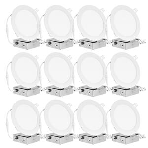 4.72 in. x 4.72 in. Warm White 480 Lumens Integrated LED Panel Light, 2700K (12-Pack)