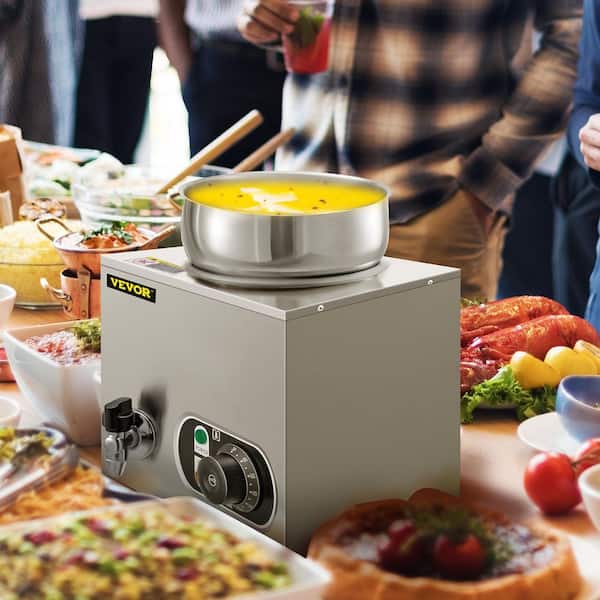 Commercial Stainless Steel Electric Soup Kettle Wet Heat Buffet Restaurant  10L