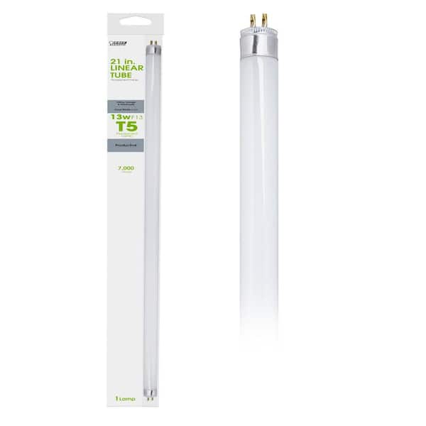 13-Watt 21 in. T5 G5 Linear Fluorescent Tube Light Bulb, Cool White 4100K (1-Pack)