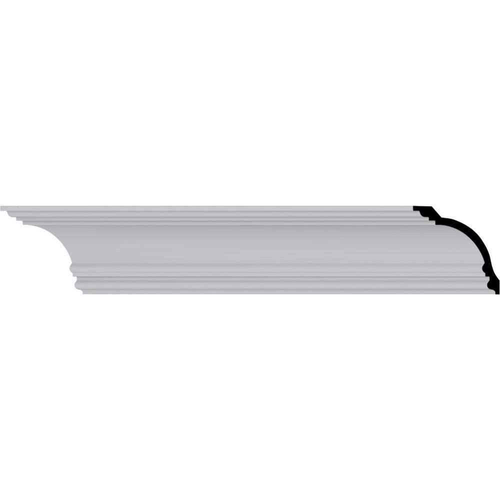 White Polyurethane Diane Crown Moulding 94.5" Length