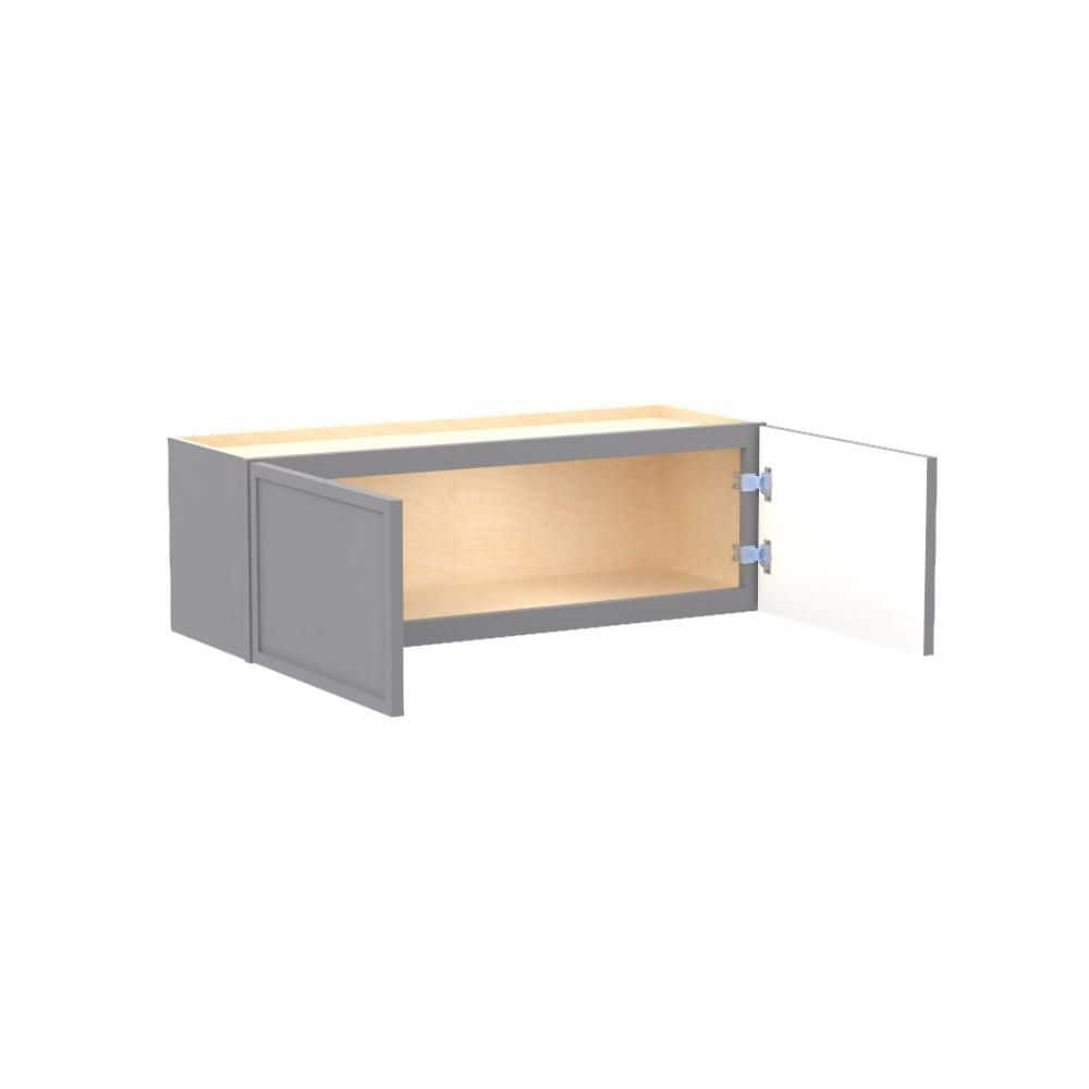 Franklin 36 in. W x 12 in. D x 12 in. H Assembled Plywood Wall Bridge Kitchen Cabinet in Veiled Gray with Soft Close price history on PriceWatchPro