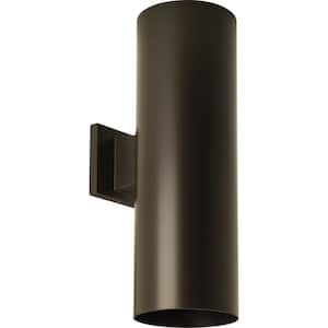 Cylinder Collection 6" Antique Bronze Modern Outdoor LED Up/Down Wall Lantern Light