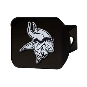 NFL - Minnesota Vikings 3D Chrome Emblem on Type III Black Metal Hitch Cover
