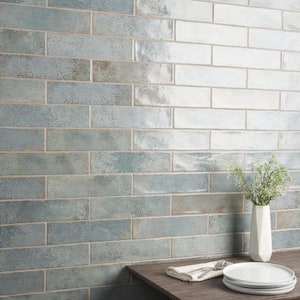 Mandalay Green 2.95 in. x 11.81 in. Polished Ceramic Wall Tile (5.38 sq. ft./Case)