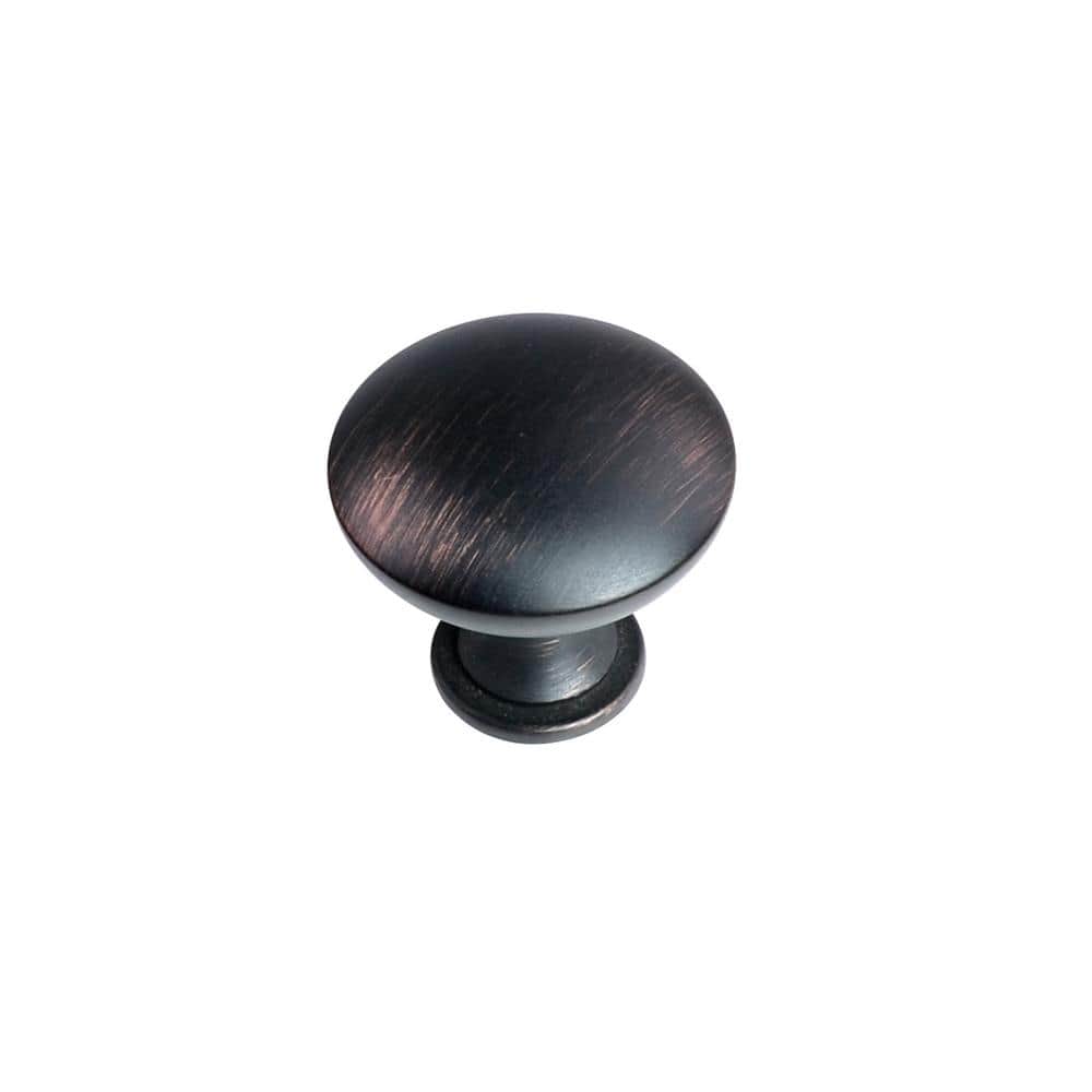 Oil Rubbed Bronze Modern Round Cabinet Knob 10-Pack
