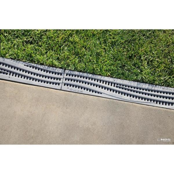 NDS 2 ft. Plastic Spee-D Channel Drain Grate in Gray 241-1 - The Home Depot