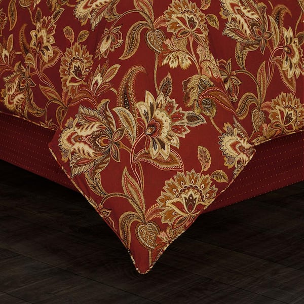 Montecito Red Polyester Queen 4Pc. Comforter Set 2769025QCS - The