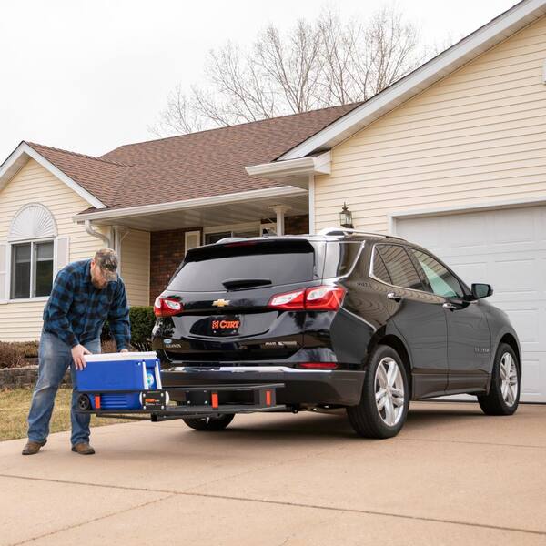 CURT Steel Basket-Style Hitch Cargo Carrier for 2 in. Receiver (Black, 500  lb. Capacity, 60 in. x 20 in.) 18151 - The Home Depot