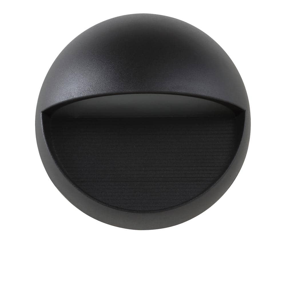 Orbe 6.25" Black Iron Outdoor LED Wall Sconce