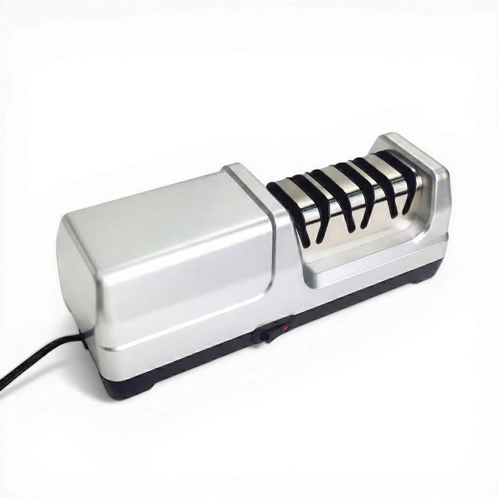 3-Stage Diamond Electric Knife Sharpener in Silver