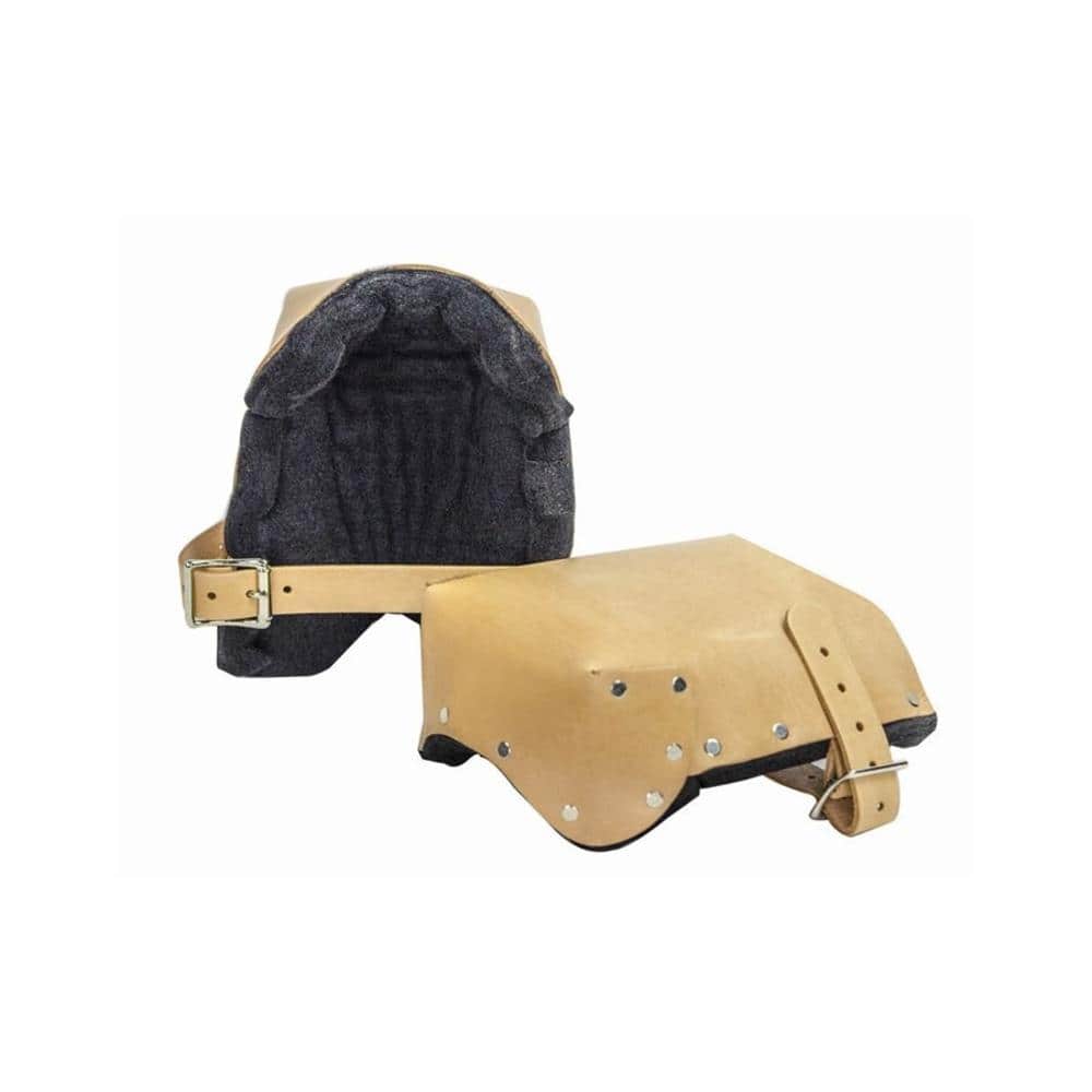 Bon Tool Easy Walk Double Felt Leather Knee Pads 35765 The Home Depot