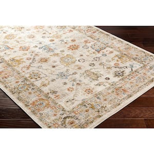 Pertek Cream/Rust Border 8 ft. x 10 ft. Indoor Area Rug